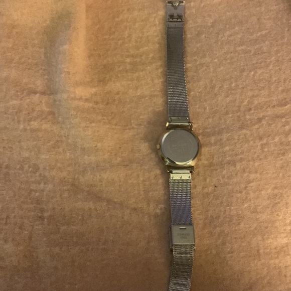 Skagen Silvertone Round Watch with Gold Accents-and Date! - Picture 4 of 6